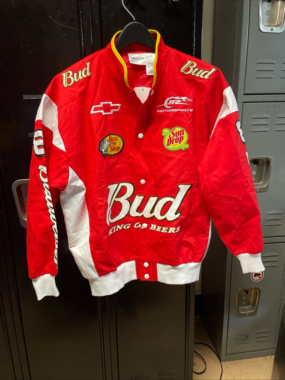 Nascar Red and Yellow Ladies Team Jacket with Embroidered Logo
